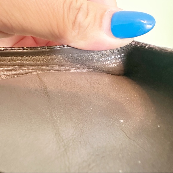 Tory Burch Snakeskin Minnie Ballet Flats Gray 6.5 - Picture 6 of 11